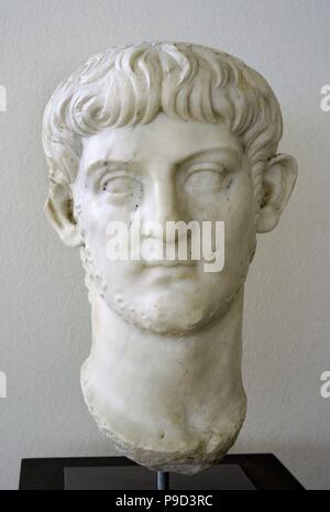 Nero Julius Caesar (c. AD 6-AD 31). Close relative of the Roman emperors of the Julio-Claudian dynasty. Bust. Portrait. 1st century AD. National Archaeological Museum. Tarragona. Catalonia, Spain. Stock Photo