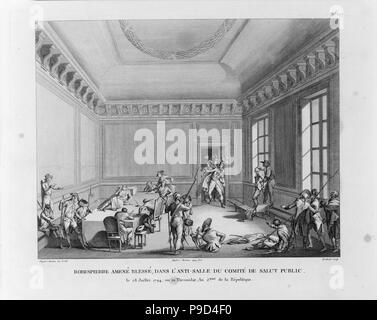 The Arrest of Robespierre on 27 July 1794. Museum: PRIVATE COLLECTION. Stock Photo