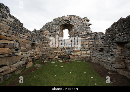 Hvalsey Church (Greenlandic Norse Ruins), Southern Greenland near Qaqortoq Stock Photo