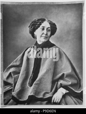 Portrait of George Sand (1804-1876). Museum: PRIVATE COLLECTION. Stock Photo