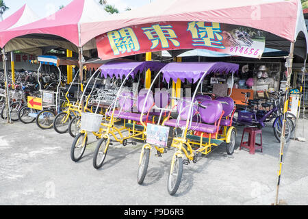 Guanshan,popular,cycling,bicycle,path,circle,loop,around,rice,fields,ricefields,south,of,Taipei,Taiwan,China,Chinese,Republic of China,ROC,Asia,Asian, Stock Photo