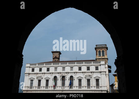 Italy,Lombardy,Bergamo,Città Alta,Palazzo Nuovo Stock Photo