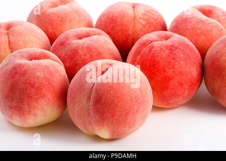 Japan Peaches isolated on white background Stock Photo