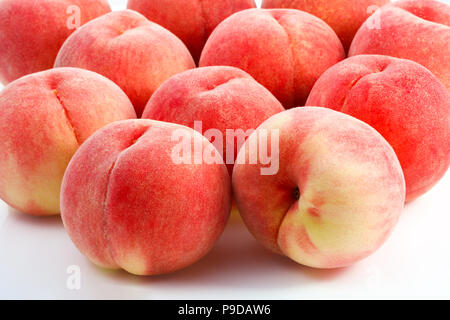 Japan Peaches isolated on white background Stock Photo