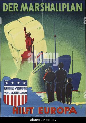 The Marshall Plan helps Europe. Museum: PRIVATE COLLECTION. Stock Photo