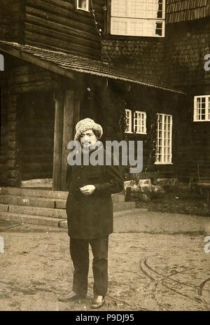 Author Leonid Andreyev at his House in Vammelsuu. Museum: State History Museum, Moscow. Stock Photo