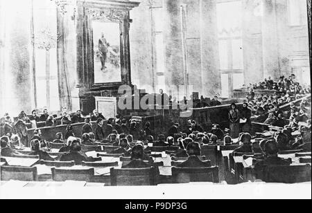 First Imperial Duma in session on 1917 March 17. Museum: PRIVATE COLLECTION. Stock Photo