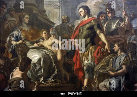 Francesco Solimena (1657-1747). Pintor italiano de estilo barroco. ' Eneas y Dido', 1739-41. Oleo sobre tela. Museo de Capodimonte. Nápoles. Italia. Stock Photo