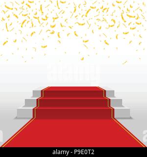 Golden confetti background Stock Vector