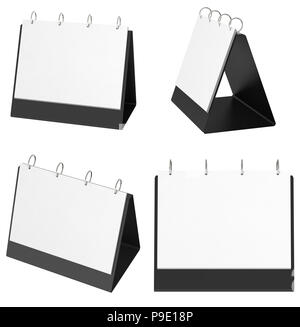 set-of-blank-landscape-tabletop-flip-chart-easel-binder-or-calendar-mockup-isolated-on-white-background-stock-photo-alamy