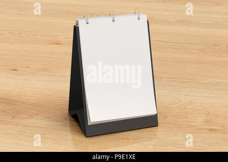 Blank portrait table top flip chart easel binder or calendar mockup  standing on white background isolated with clipping path Stock Photo - Alamy