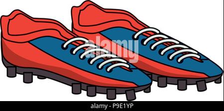 Football cleats icon over white background, vector illustration Stock Vector