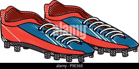 Football cleats icon over white background, vector illustration Stock Vector