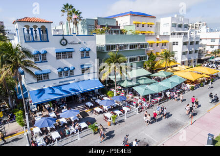 Miami Beach Florida,Ocean Drive,Shore-Park Pelican Casa Grande Suites,hotel,Larios on the Beach Kantian,restaurant restaurants food dining cafe cafes, Stock Photo