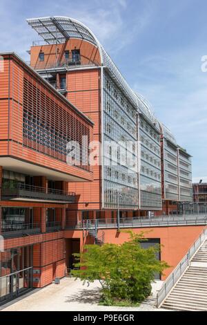 The Cite internationale with the convention hall from the italian architect Renzo Piano near parc de la tete d'or in Lyon Stock Photo