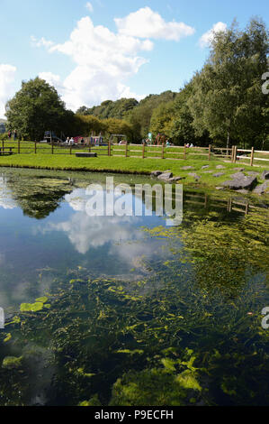 Scenic view of the Barry Sidings Country Park near the town of Porth in the Rhondda Valley Stock Photo