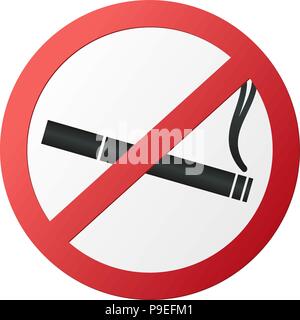 red round no smoking sign Stock Vector