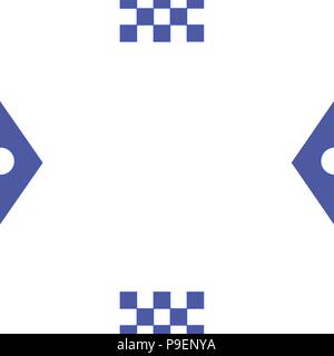 Isolated with white background simple seamless pattern of geometric shapes. Stock Vector