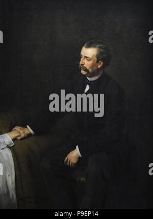 Wladyslaw Bakalowicz (1833-1903). Polish painter. Portrait of Doctor Friedel, ca. 1880. Silesian Museum. Katowice. Poland. Stock Photo