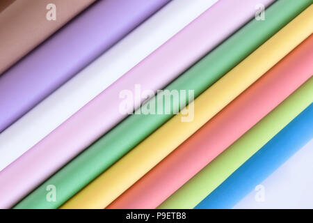 Sheets of paper in different colors. Stock Photo