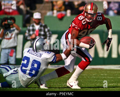 San Francisco, California, USA. 10th Nov, 1996. San Francisco 49ers vs.  Dallas Cowboys at Candlestick Park Sunday, November 10, 1996. Cowboys beat  49ers 20-17. San Francisco 49ers defensive back Merton Hanks (36)