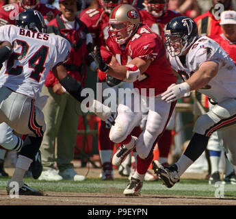 San Francisco, California, USA. 4th Dec, 1994. San Francisco 49ers vs. Atlanta  Falcons at Candlestick Park Sunday, December 4, 1994. 49ers beat Falcons  50-14. San Francisco 49ers linebacker Ken Norton (51) tackles