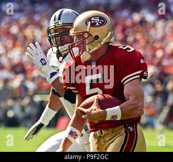 San Francisco, California, USA. 29th Mar, 2012. San Francisco 49ers vs. Carolina  Panthers at Candlestick Park Sunday, October 17, 1999. Panthers beat 49ers  31-29. Carolina Panthers linebacker Kevin Greene (91) sacks San