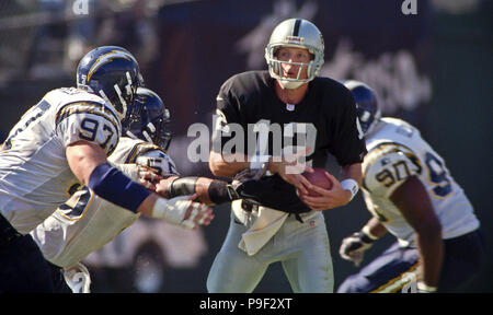 November 3, 2002 - Oakland, California, U.S - Oakland Raiders defensive  tackle John Parrella (97) on Sunday, November 3, 2002, in Oakland,  California. The 49ers defeated the Raiders 23-20 in an overtime