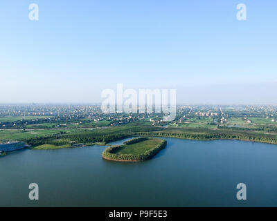 Rugao, Rugao, China. 18th July, 2018. Rugao, CHINA-Aerial photography of Longyou Lake in Rugao, east China's Jiangsu Province. Credit: SIPA Asia/ZUMA Wire/Alamy Live News Stock Photo