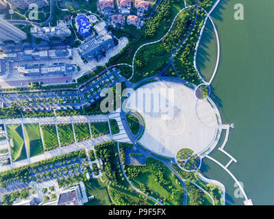 Rugao, Rugao, China. 18th July, 2018. Rugao, CHINA-Aerial photography of Longyou Lake in Rugao, east China's Jiangsu Province. Credit: SIPA Asia/ZUMA Wire/Alamy Live News Stock Photo