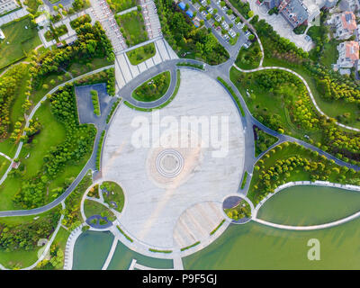 Rugao, Rugao, China. 18th July, 2018. Rugao, CHINA-Aerial photography of Longyou Lake in Rugao, east China's Jiangsu Province. Credit: SIPA Asia/ZUMA Wire/Alamy Live News Stock Photo