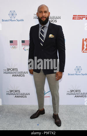 Tim Howard Baseball Tim Howard at the ESPN 2018 Sports Humanitarian Awards held at LA LIVE ...