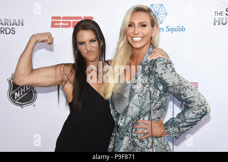 Los Angeles, California, USA. 17th July, 2018. STEPHANIE MCMAHON and CHARLOTTE FLAIR attends the 4th Annual Sports Humanitarian Awards at LA LIVE'S The Novo in Los Angeles. Credit: Billy Bennight/ZUMA Wire/Alamy Live News Stock Photo