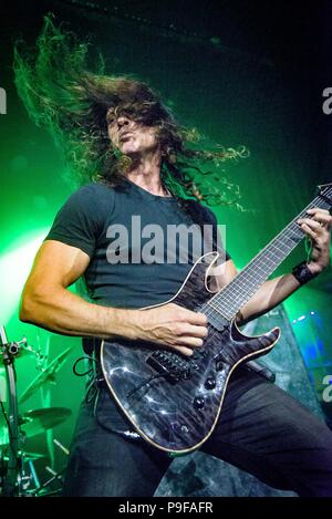 Toronto, Ontario, Canada. 17th July, 2018. American extreme metal supergroup 'Act of Defiance' performed at Mod Club in Toronto. Band members: HENRY DEREK, CHRIS BRODERICK, MATT BACHAND, SHAWN DROVER Credit: Igor Vidyashev/ZUMA Wire/Alamy Live News Stock Photo