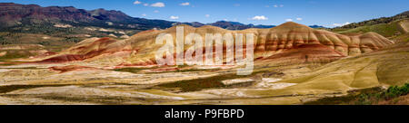 A view of the Oregon Painted Hills from the overlook trail. Located near Mitchell Oregon. Stock Photo