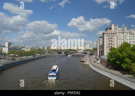 View of the centre of Moscow and the Moscow River, Russia Stock Photo