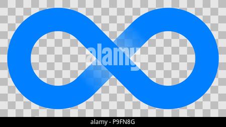 infinity symbol blue - simple with transparency eps 10 - isolated - vector illustration Stock Vector