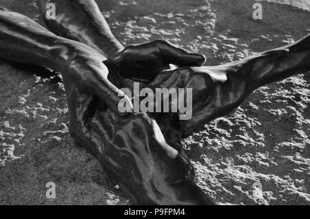 Detail from sculpture at the Jardin des Tuileries in Paris (Hands), Stock Photo