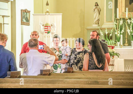 Herceg Batthyáni Fülöp MDCCCXXXX Hungary, Enying  Roman Catholic Church 14 07 2018 (Christening) Stock Photo