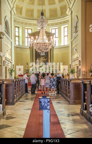 Herceg Batthyáni Fülöp MDCCCXXXX Hungary, Enying  Roman Catholic Church 14 07 2018 (Christening) Stock Photo