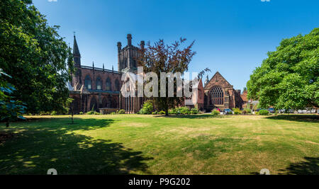 Famous Church of England cathedral in Chester, England dating back to 1093. Stock Photo