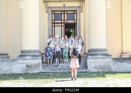 Herceg Batthyáni Fülöp MDCCCXXXX Hungary, Enying  Roman Catholic Church 14 07 2018 (Christening) Stock Photo