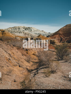 Takyr in Aktau white mountains in Altyn-Emel National Park, Kazakhstan Stock Photo