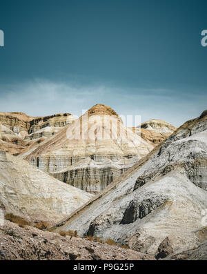 Takyr in Aktau white mountains in Altyn-Emel National Park, Kazakhstan Stock Photo