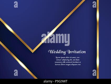 Abstract blue background in premium concept with copy space.Template design for cover, business presentation, web banner, wedding invitation and luxur Stock Vector