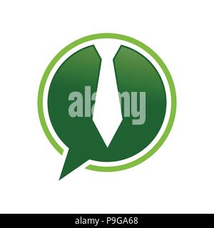 CEO Talk Bubble Chat Green Vector Symbol Graphic Logo Design Template Stock Vector