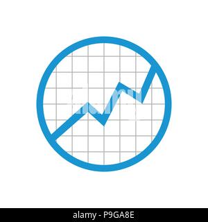 Circle Statistic Grid Rising Up Vector Symbol Graphic Logo Design Stock Vector
