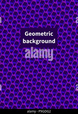 minimal banner with hexagons Stock Vector