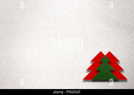 Christmas tree made of paper of different textures Stock Photo