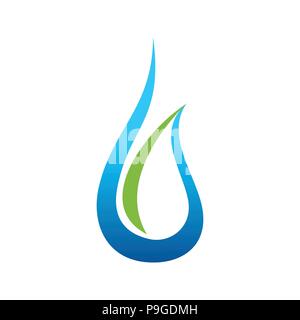 Eco Friendly Water Drop Vector Symbol Graphic Logo Design Template Stock Vector